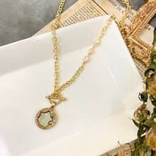 14k金 OT扣 淡水珍珠項鍊x彩幻魔鏡