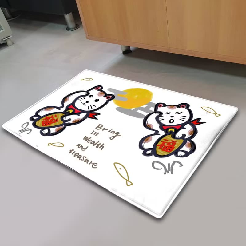 【訂製】地毯/仿羊絨/醜萌招財貓