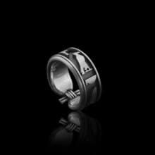 Pharaoh Handmade 925k Oxidized Sterling Silver Statement Ring. Write Your Name.
