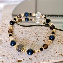 【繆斯】黑髮晶 藍虎眼 茶晶 黑尖晶 白水晶 招財水晶手鍊