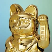 Jumbo Lucky Cats 特大號幸運繽紛自動招手招財貓-幸運閃金色