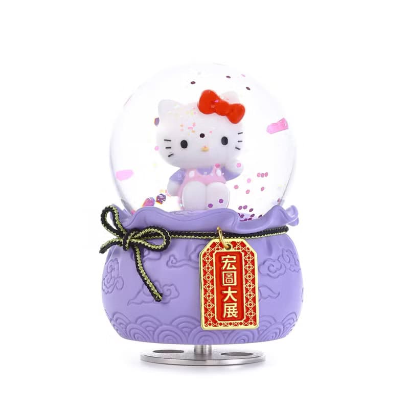 Hello Kitty 宏圖大展御守水晶球音樂盒生日聖誕交換禮物升官開店