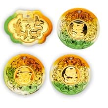 【童樂繪金飾】黃金琉璃紅繩項鍊 四款選一 約重0.05錢(彌月金飾)