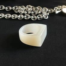 天然和田玉藕粉寬戒 港碼16 芍藥#306