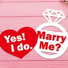 拍照道具- 大鑽戒+大愛心手拿板(限宅配) | 求婚派對 手拿板 婚攝