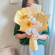 永生花束 香氛 向日葵 康乃馨 母親節 企業合作