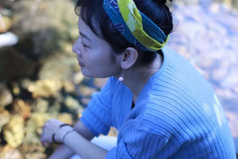 桃花粉鈴蘭耳線