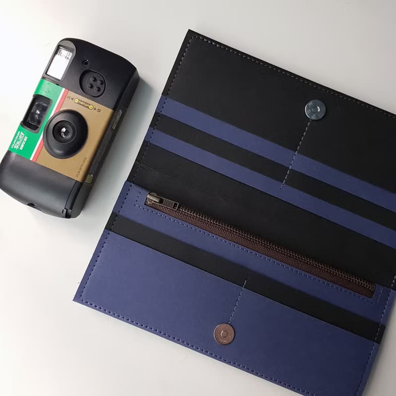 曬貓咪 水洗牛皮紙夾 長夾 錢包