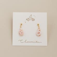 ピンクラリマー 一粒 ピアス イヤリング ピアスチャーム