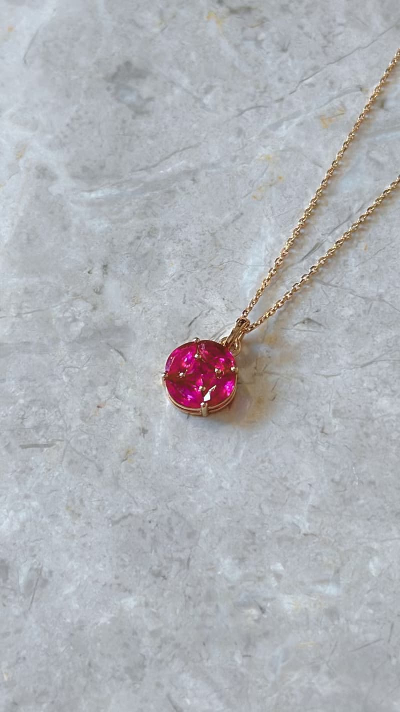 招財銅錢紅寶石藍寶石天然石剛玉祖母綠18k金項鍊18k金手鍊