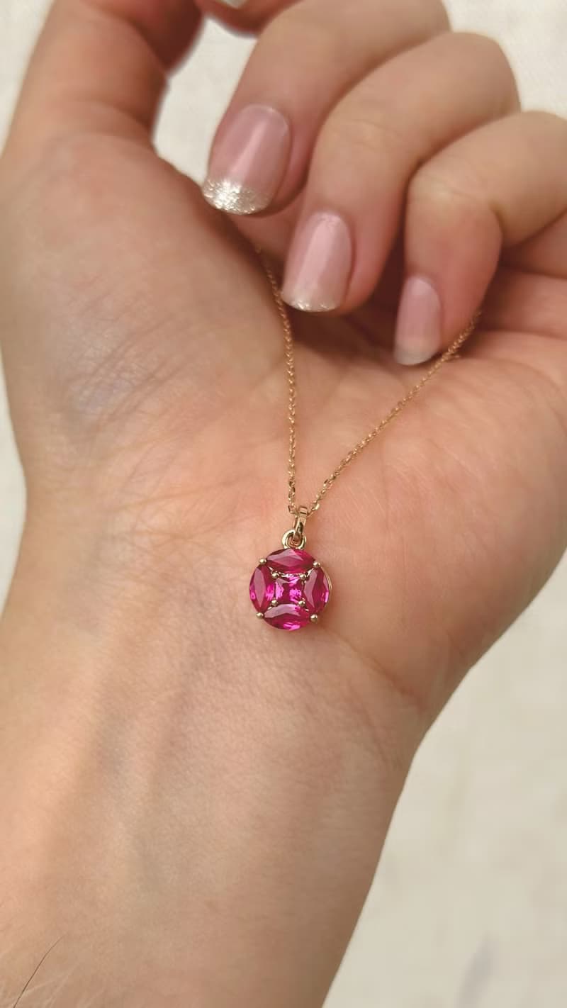 招財銅錢紅寶石藍寶石天然石剛玉祖母綠18k金項鍊18k金手鍊