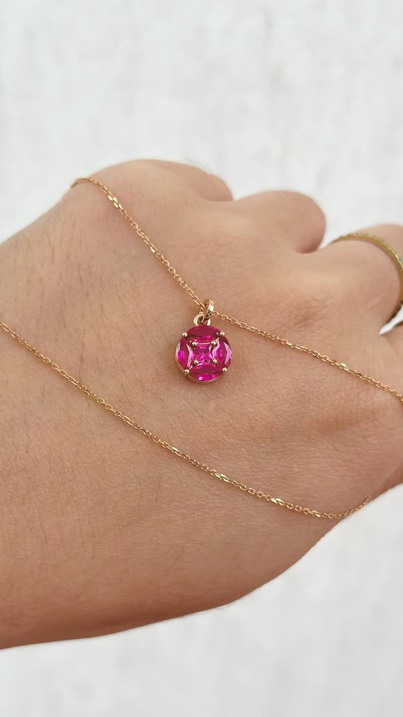 招財銅錢紅寶石藍寶石天然石剛玉祖母綠18k金項鍊18k金手鍊