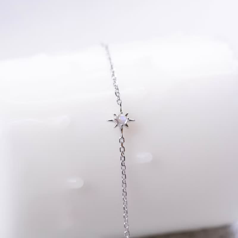 月光石925純銀星芒手鍊