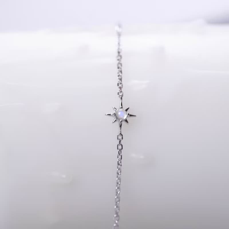 月光石925純銀星芒手鍊
