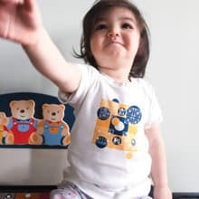 【純有機棉】 小童短袖T恤 【臺灣意象。吉利窗花】 夏日親子服