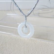 本命年【 歲歲平安】六字大明咒路路通翡翠絲光編織項鍊SA06開運