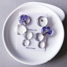【茜作】乾燥花手工定制耳環 耳針 耳夾 耳釘 耳墜 琉璃凍感設計