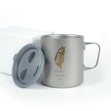 純鈦雙層摺疊杯600ml 馬克杯 保溫杯