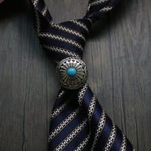 復古松石領帶扣/多用途領帶絲巾結扣