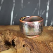 【母親節禮物】80ml 柴燒 鐵釉 手拉坯茶杯 鶯歌名家葉敏祥手作