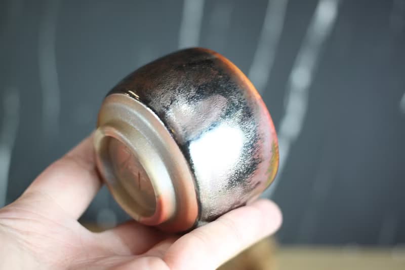 【母親節禮物】80ml 柴燒 鐵釉 手拉坯茶杯 鶯歌名家葉敏祥手作