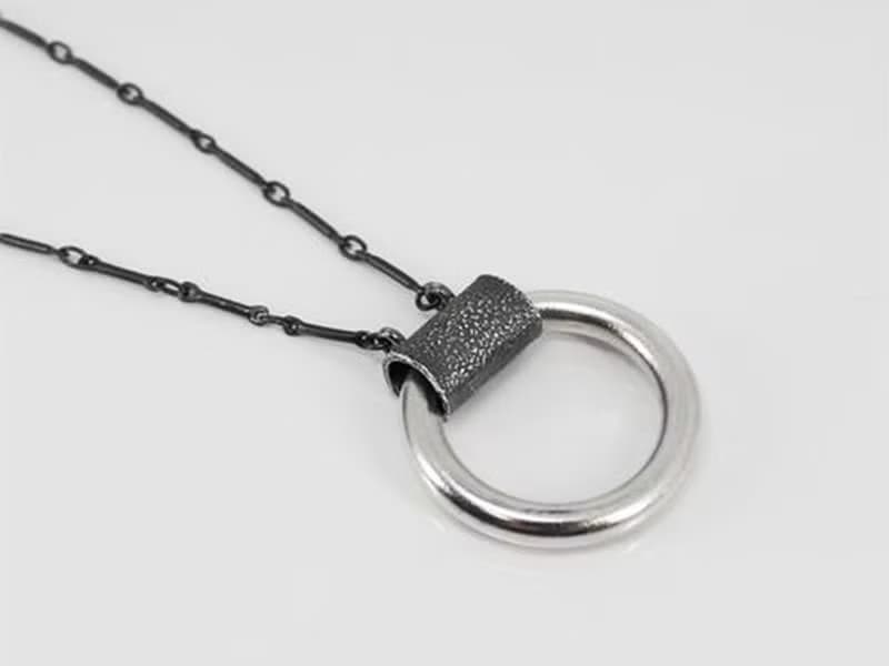 No.504 CIRCLE NECKLACES 圈型墜鍊-999純銀