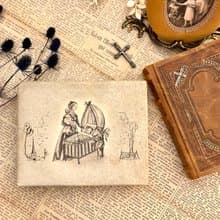 30667 罕見美麗的法國古董新生兒巧克力餅乾洗禮盒