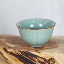 【送禮好物】80ml 哥窯 冰裂紋 葵口茶杯 鶯歌葉敏祥作品