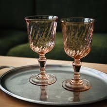 1970年法國 Luminarc Rosaline 高腳玻璃酒杯 (一件)