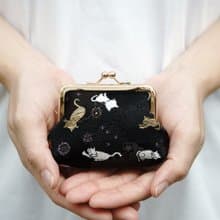 西陣織|金襴錦織小口金包-貓少爺|零錢包