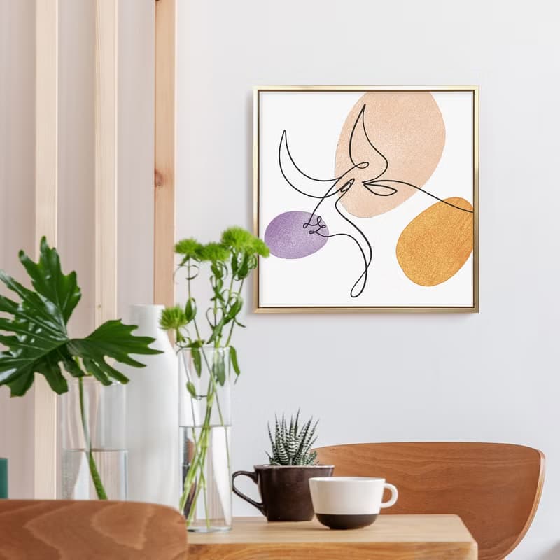 Happy 牛 Year - 方形掛畫/家居佈置/新年佈置/牛年/北歐/複製畫