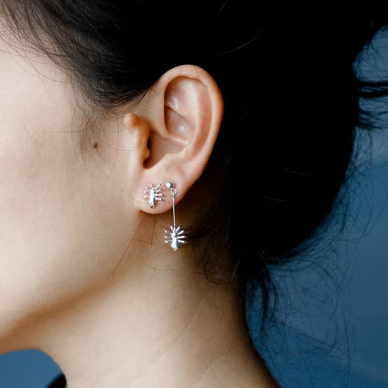 喜蟲天降 925銀蜘蛛耳飾喜蛛兆喜純銀耳釘