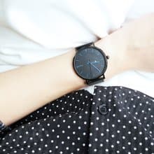 【PICONO】RGB 系列 輕薄黑色快拆式不鏽鋼網帶手錶 / RGB-6403