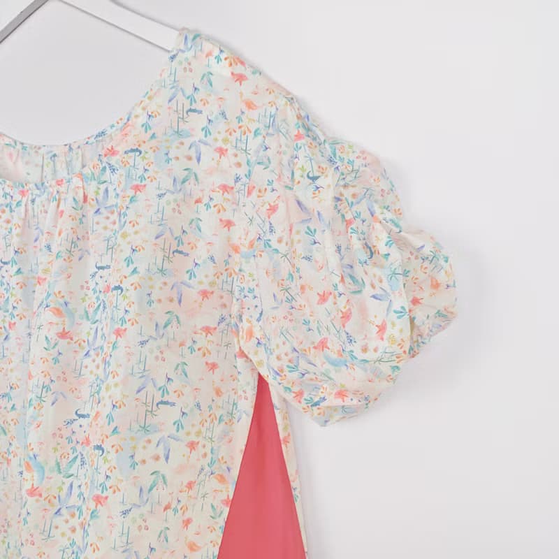 雨林花園抽褶上衣