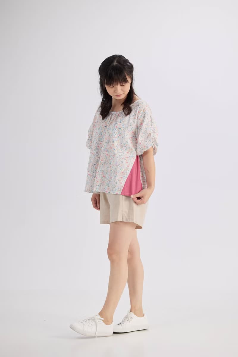 雨林花園抽褶上衣