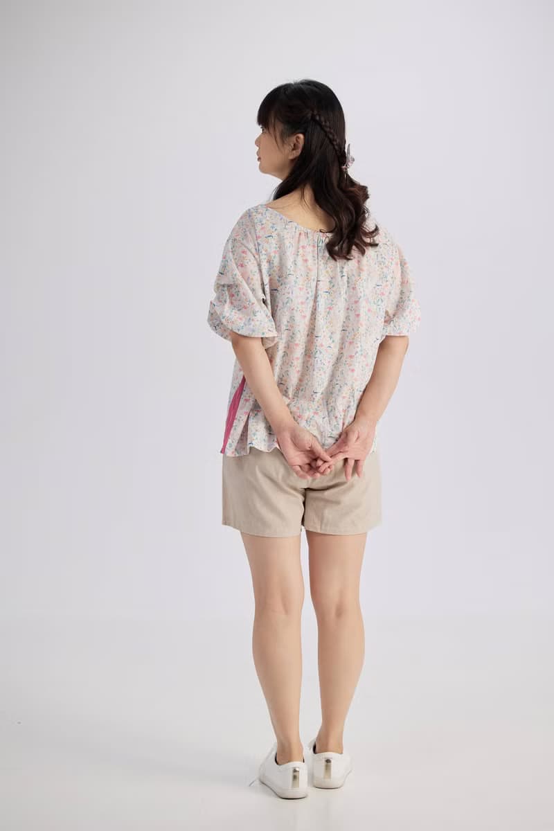 雨林花園抽褶上衣