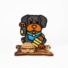 招福犬 杜賓犬 座台式  l 龍年 福貼 揮春 春聯 招財 招財貓