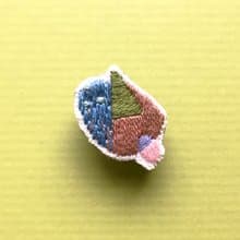 | 舊款出清5折 | 迷你手工刺繡胸針/別針 秋天的幾何系列04