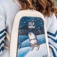 【2025禮物】Let It Snow 可愛小企鵝 背囊 生日 後背包 旅行包