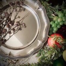 路易十五風格 花型厚鍍銀大盤