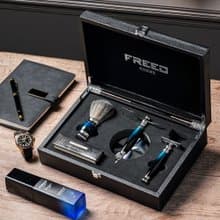 【一周年紀念款】豪華四件雙刃刮鬍刀禮盒 - 銀河藍