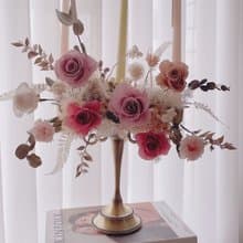 法式燭台花禮 香氛蠟燭