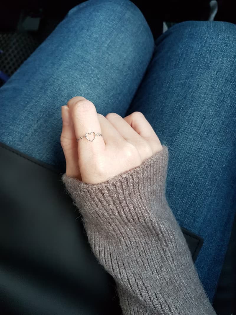 簍空 愛心 細鍊 鍊戒