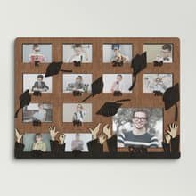 Personalized graduation photo frame collage Custom color graduation wall decor