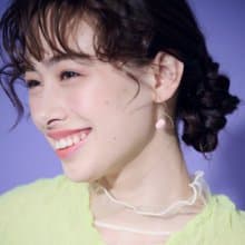 14kgf 粉色鬱金香溫柔曲線耳環 / 耳夾