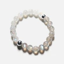 月光石拉長石925銀水晶手鍊