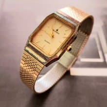 老瑞士 BUREN 八角銅色 石英 女用古董手錶