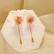 /繁花/ 粉玫瑰胸針  ‧ 現貨 / 母親節免費升級禮盒