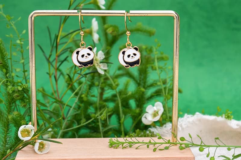 大熊貓 Panda 山系可愛動物 夾式耳環 生日禮物 紙盒包裝