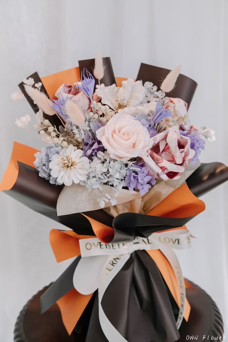 愛馬仕花束/錢花束/有錢花花束/鈔票花束/生日花束/生日禮物/禮物